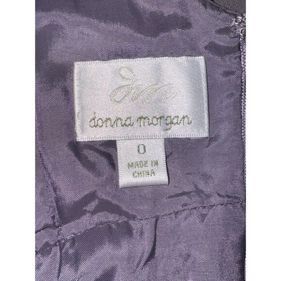 Donna Morgan Jessie Purple Silk Short Dress Sz 0 Bridesmaid Formal Wedding Guest - Picture 5 of 6